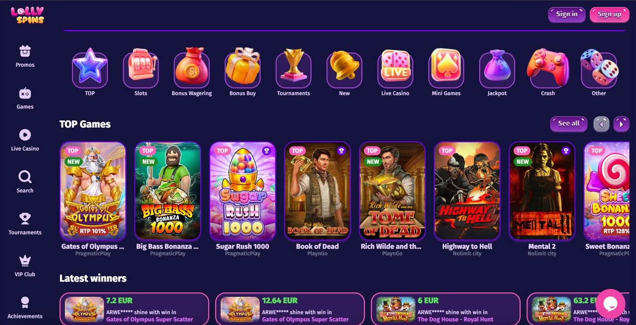 Lolly Spins Casino